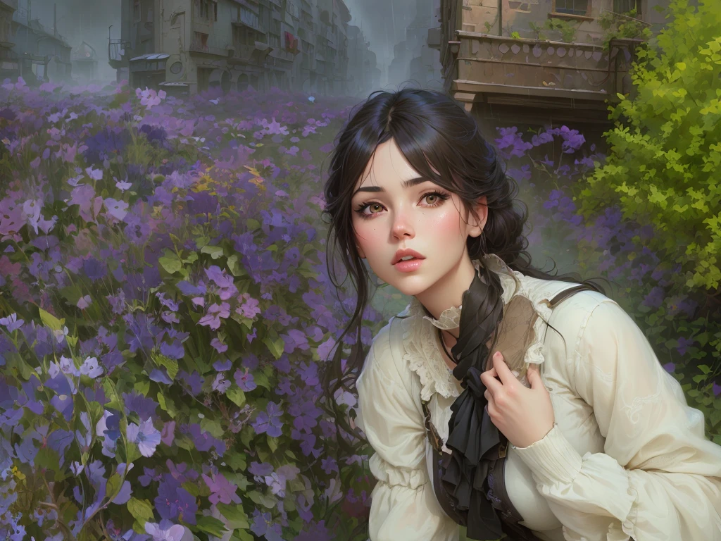 masterpiece)),(best quality),(high detial)),((realistic,)) Industrial Age City, Deep Valley in the Middle, Building Street, Bazaar, Bridge, Rainy Day, Steampunk, European Architecture Guwiz style artwork, Gu Vitz, Beautiful character painting, Güvitz on ArtStation Pixiv, Güviz on Pixiv Art Station, stunning anime face portrait, Beautiful digital artwork, WLOP Rossdraws, detailed digital animation art, Guvez masterpiece