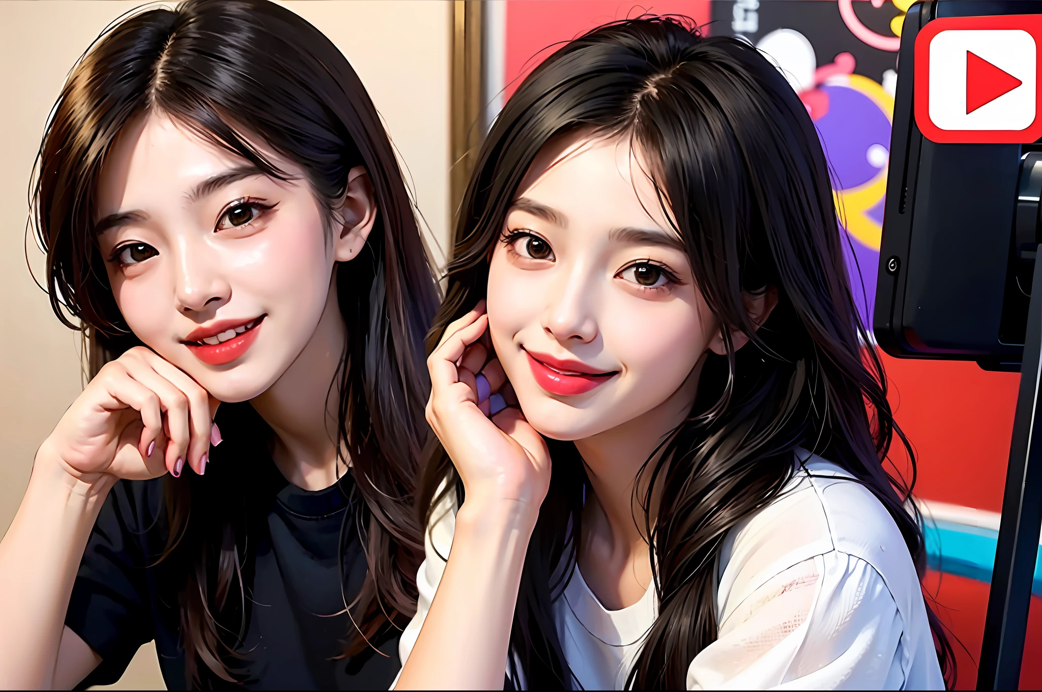 (Masterpiece, Pretty Person, Polluted Smile), Virtual YouTube, Korean Woman,
