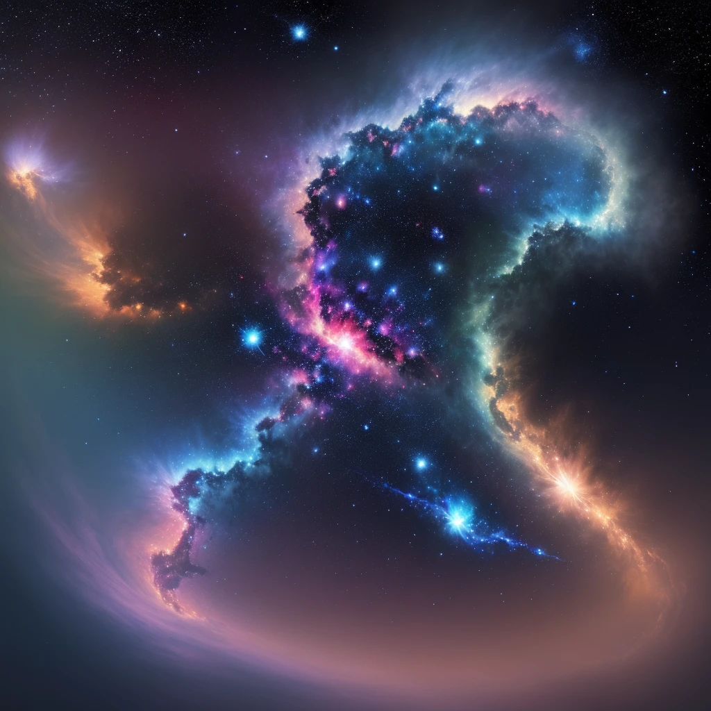 Cosmos, nebula, blue