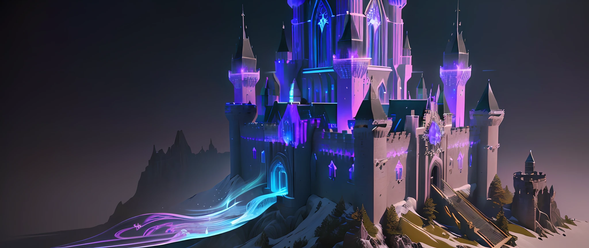 (Castle city),(Phantasmal Iridescent), (Metal decoration), trending on cgsociety, photorealism, artstation hd, official art, zbrush,pastel colors, realistic 3d render, masterpiece, (extremely detailed CG unity 8k wallpaper), (best quality), (best illustration),(best shadow), realistic lighting,beautiful detailed glow,