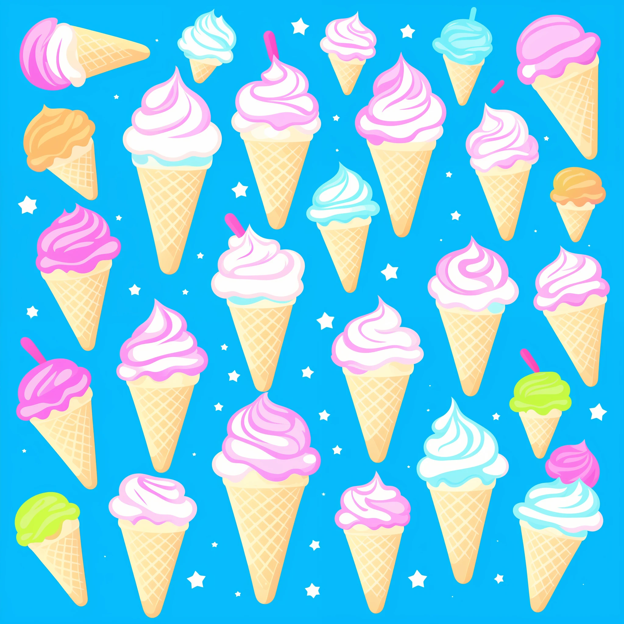 sticker, cartoon cute ice cream popsicle, white background, high quality, HD, cinematic lighting, clip art
