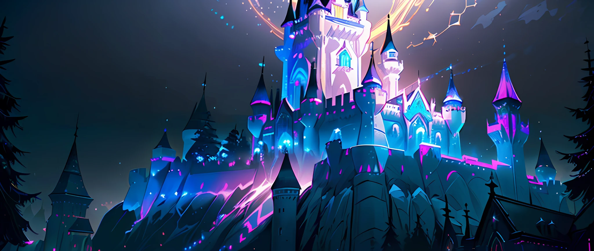 (Castle city),(Phantasmal Iridescent), (Metal decoration), trending on cgsociety, photorealism, artstation hd, official art, zbrush,pastel colors, realistic 3d render, masterpiece, (extremely detailed CG unity 8k wallpaper), (best quality), (best illustration),(best shadow), realistic lighting,beautiful detailed glow,