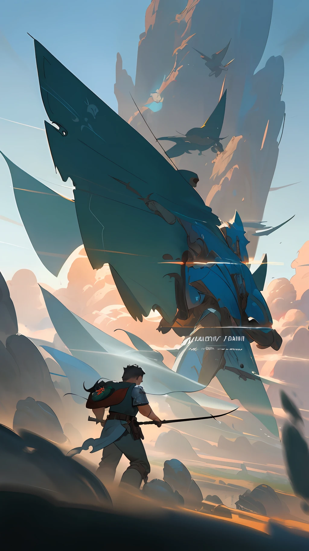 Bounty Hunter Charge in the Wind, Fantasy, Drama, Art Station, Matte Painting, Concept Art, Matte Painting, Ultra Detailed, ArtStation, Sharp Focus, Illustration, Nguyen Jia, Todd McFarlane, Darek Zabrocki, Neil Blevins, Tuomas Korpi