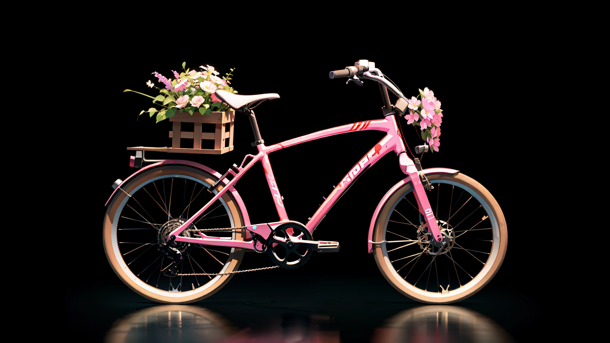 a3 d rendering of a slice Romantic
bike,Many flowers,icon design,Ul,a 3D render by
Mac Conner,trending on polycount,superflat,3d,bryce
3d,low poly
