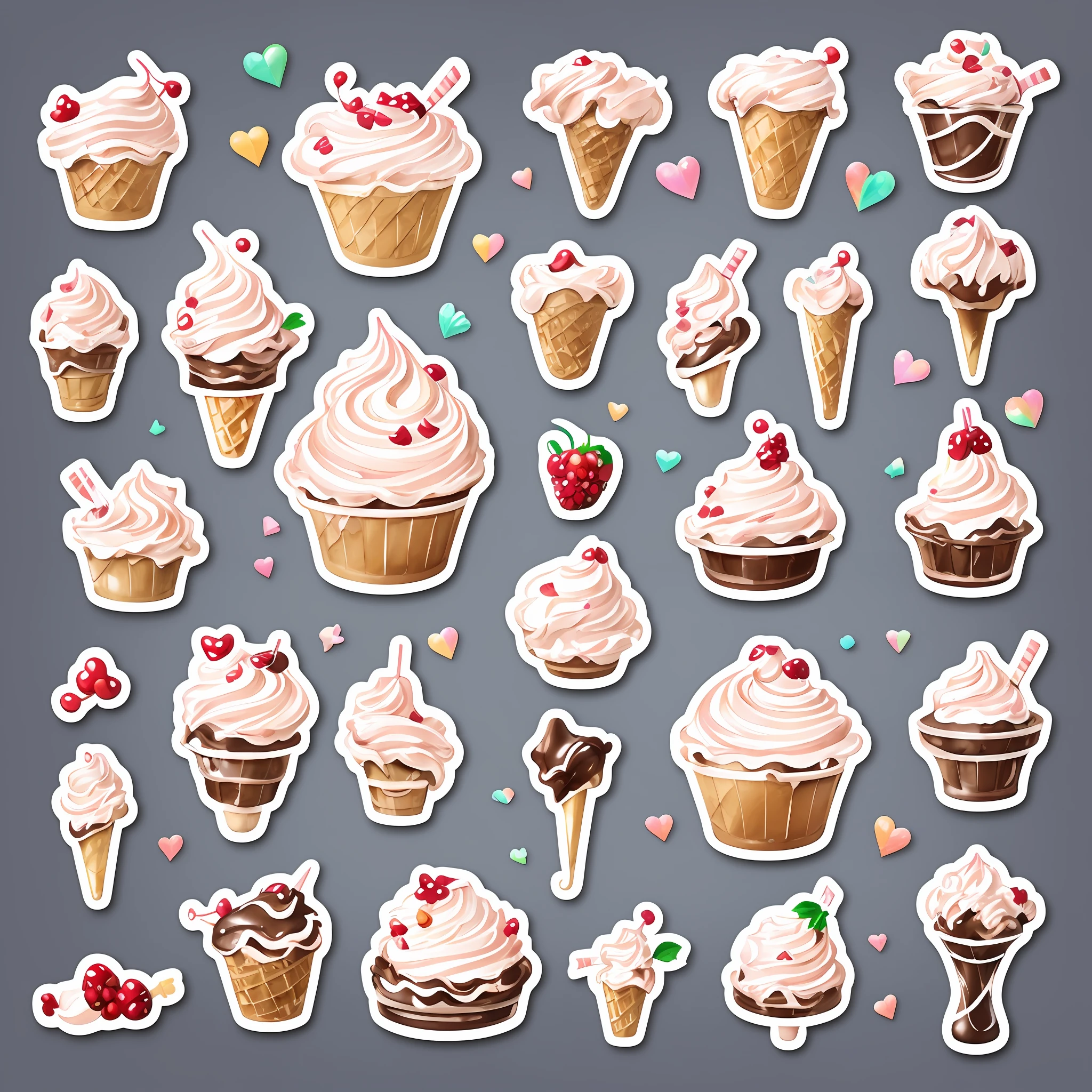 (sticker A delicious chocolate ice cream sundae with sprinkles), stickers, adorable, lovely, whimsical, 3D vector art, cute and quirky, fantasy art, watercolor effect, bokeh, Adobe Illustrator, hand-drawn, digital painting, low-poly, low-lighting, isometric style, retro aesthetic, character-focused, 4K resolution, photorealistic rendering, character-focused and chess pieces, using Cinema 4D