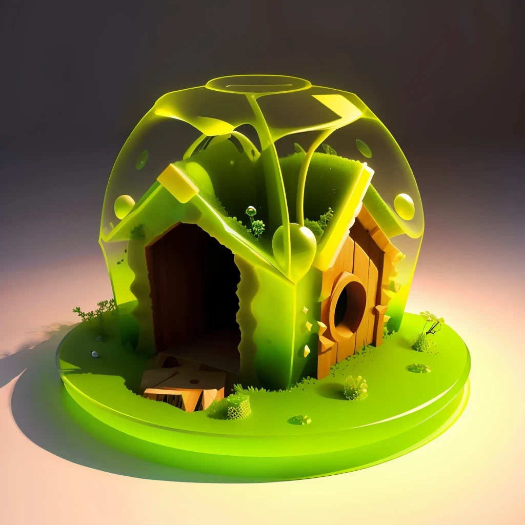 an ant house made of jelly, 3d art