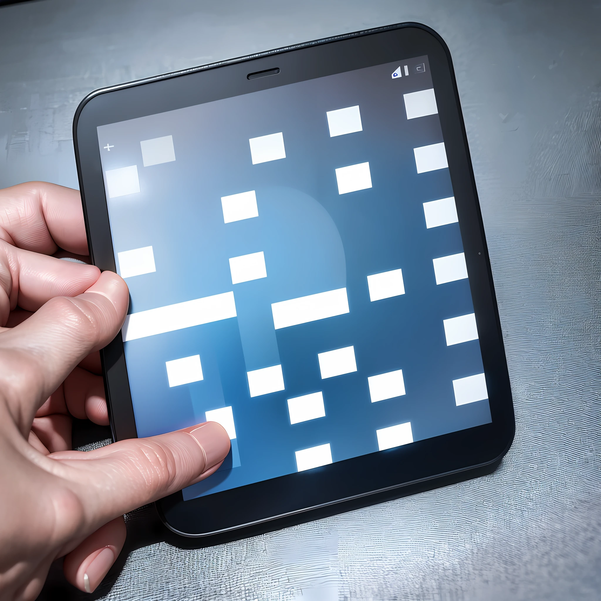 Square continuous pattern, isometric, computer