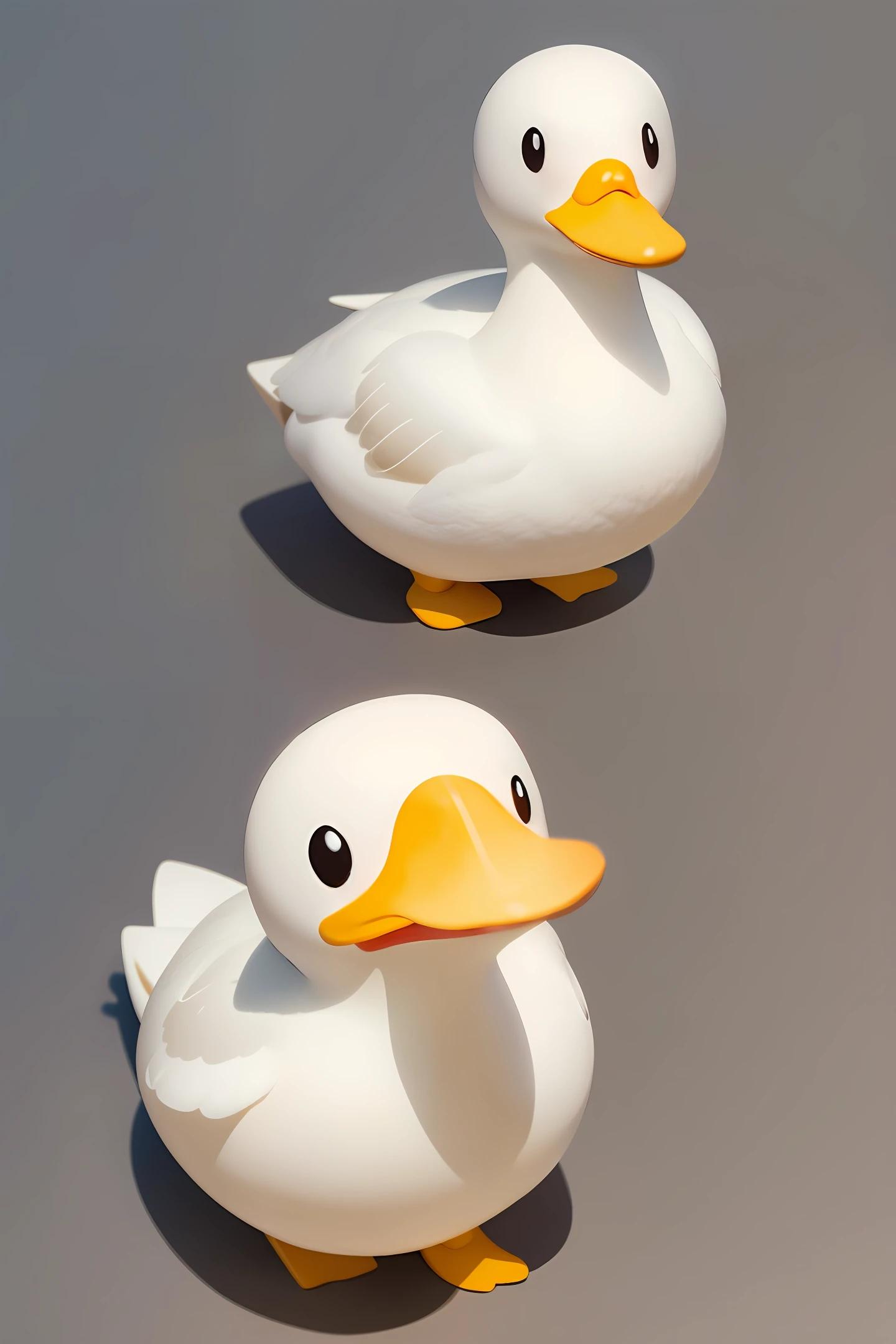 duck, cute, sticker duck, ((cartoon style)), white duck, funny, white background