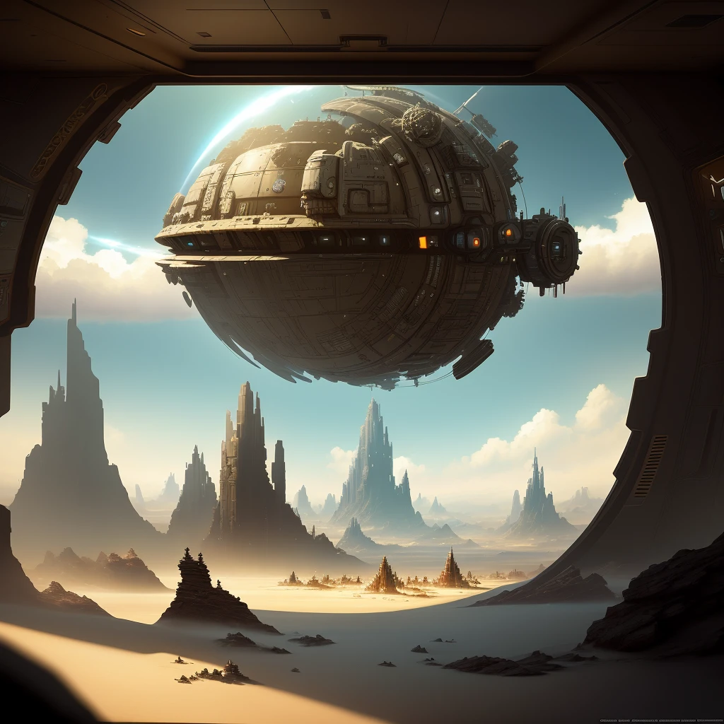 DIORAMA, fldsky1, bacteria style, by Craig Mullins, fractalgeo style, retrohorizon style,