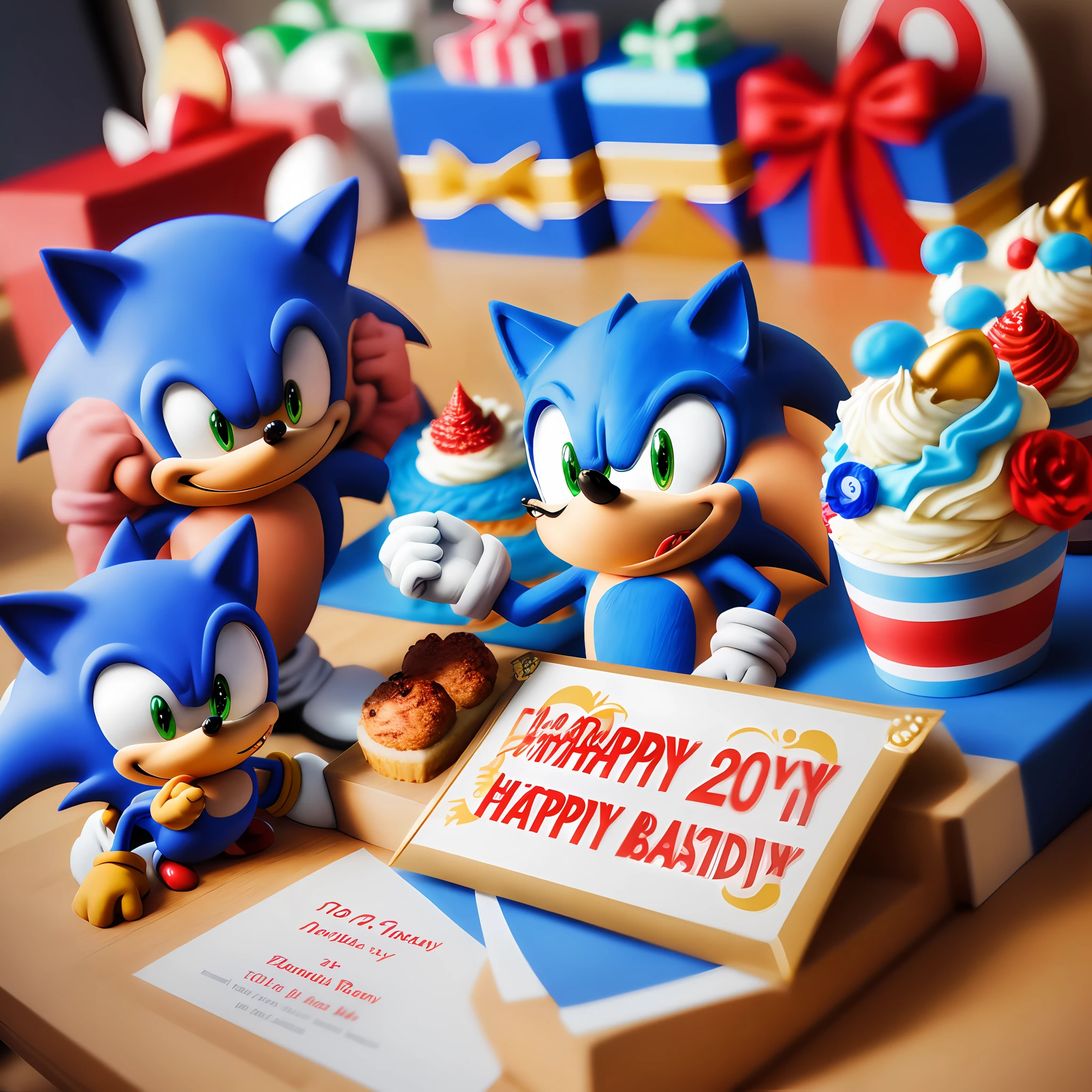 sonic themed birthday invitation