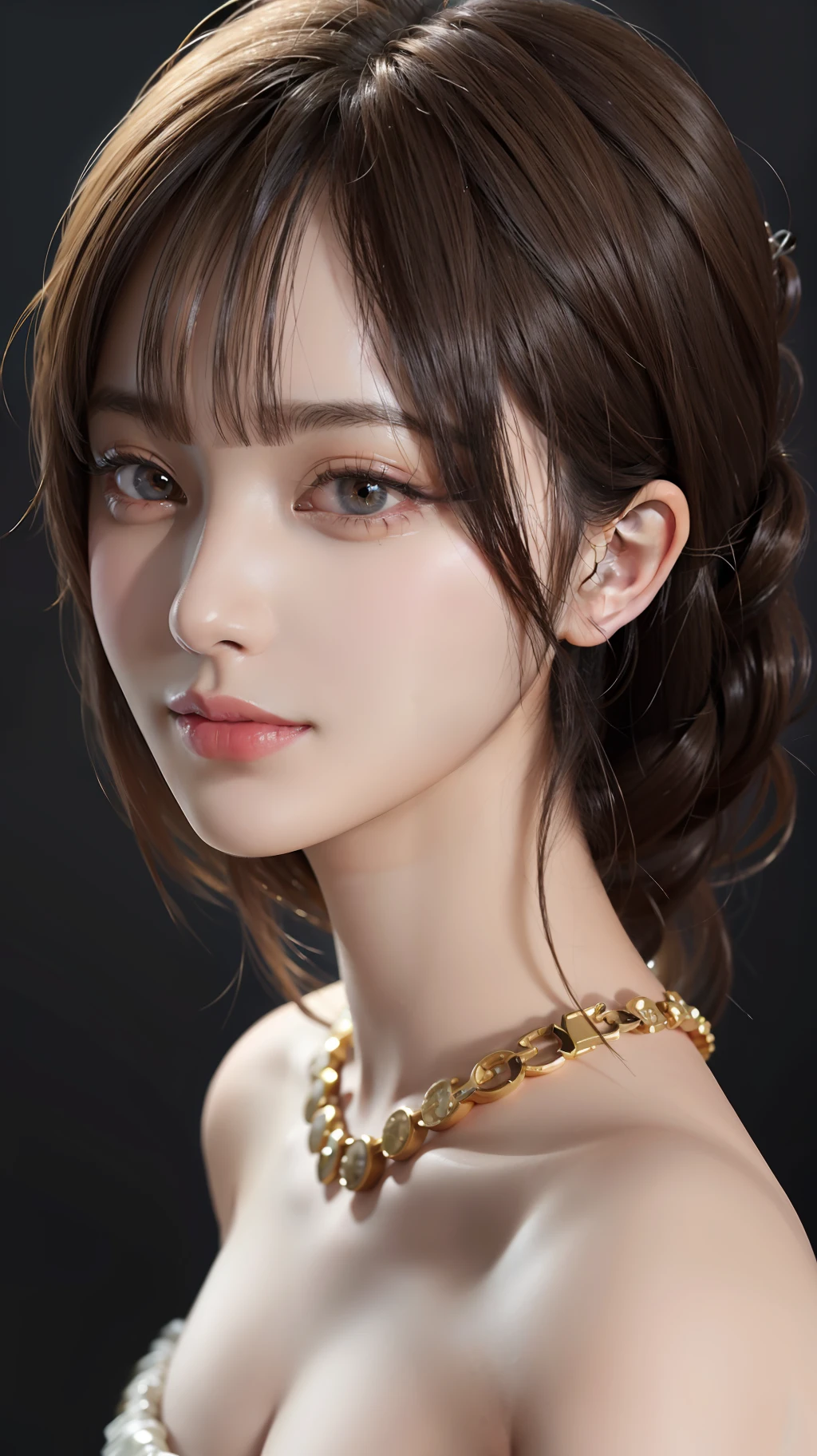 Masterpiece, Best Quality, Portrait of 1girl,Korean woman,(Masterpiece, Pretty person,Polluted smile),Virtual YouTube,Detailed skin texture, Detailed cloth texture, Beautifully detailed face, Masterpiece, Clavicle,