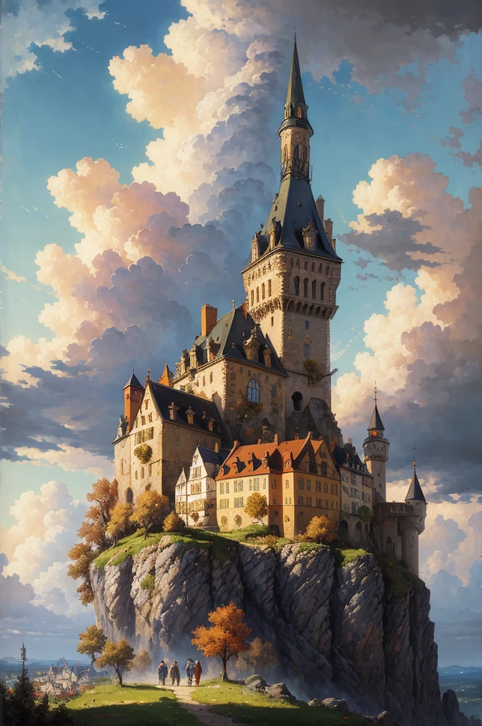 dreamlikeart absurdres highres masterpiece best quality
Alois Arnegger Antoine Blanchard
town castle forest sea sky clouds