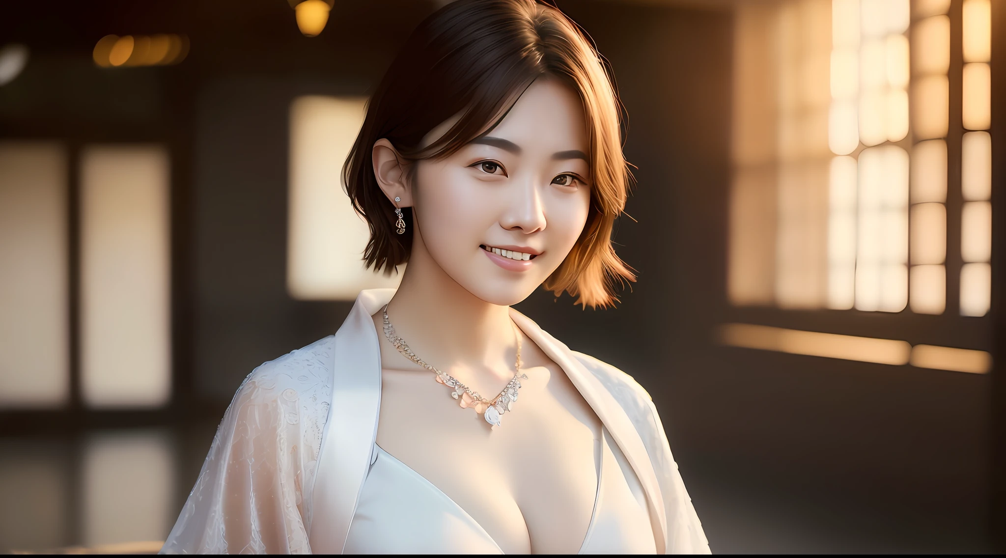 (extremely detailed CG unity 8k wallpaper), (masterpiece), (best quality), (ultra-detailed), (best illustration), (best shadow), (photorealistic:1.1), (PureErosFace_V1:0.5), (Taiwanese cute girl), (Taiwanese sexy beauty), (Taiwanese mature girl), Real skin, lens flare, shadow, backlight, (depth of field), (natural lighting), film grain, ((1 female)), super high resolution, (eye detail: 1.4), brown eyes, charming smile, cute, (one-eyed), (brown hair), ((Ji cut short hair low ponytail)), (white sheer hanfu), (white see-through hanfu), ((black tang cloak)), ((plump and droopy chest)), (denim photo), (full body), background blur, 18 yo, ((solo)), (smooth skin), cutea, wearing a diamond necklace, (looking at the audience), (looking ahead), (smile512:0.2), (night), (busty), (without makeup), (in a dark bedroom), (wet), (sweat), open mouth, (strabismus: 0.5), (mall), (exposed cleavage) ((small areola)), brokeh, crowd
Warming up