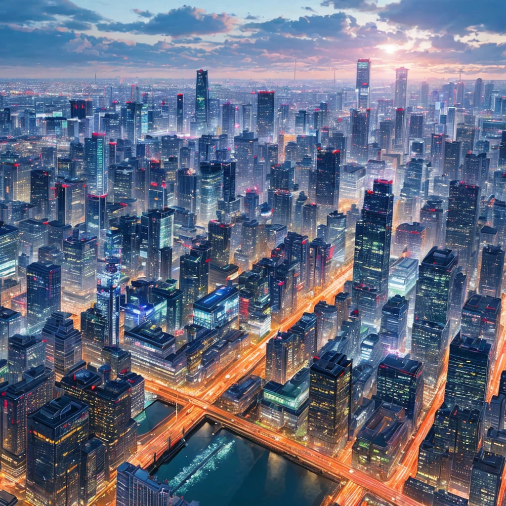 japanese, future, tokyo, realistic, 4k, masterpiece, volumetric light, shops, sushi restaurant, skyscrapers