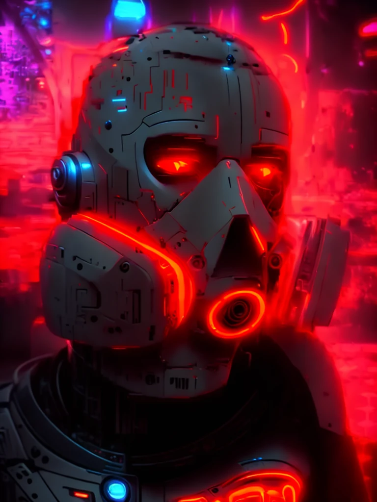 Graffiti neon future robot