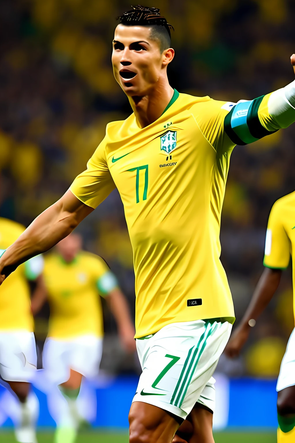 Cristiano Ronaldo with the Brazil shirt