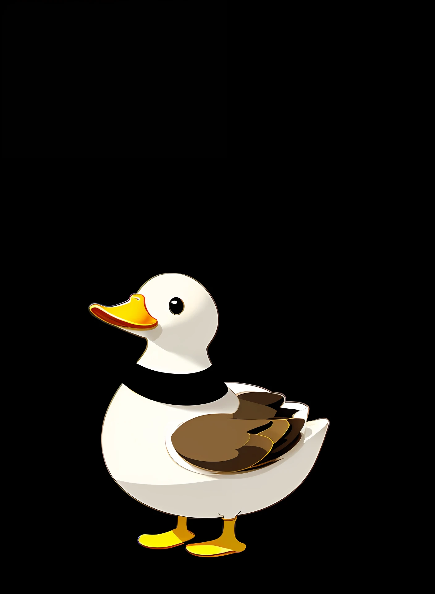 duck, cute, style cartoon, simple background, drinking coffee