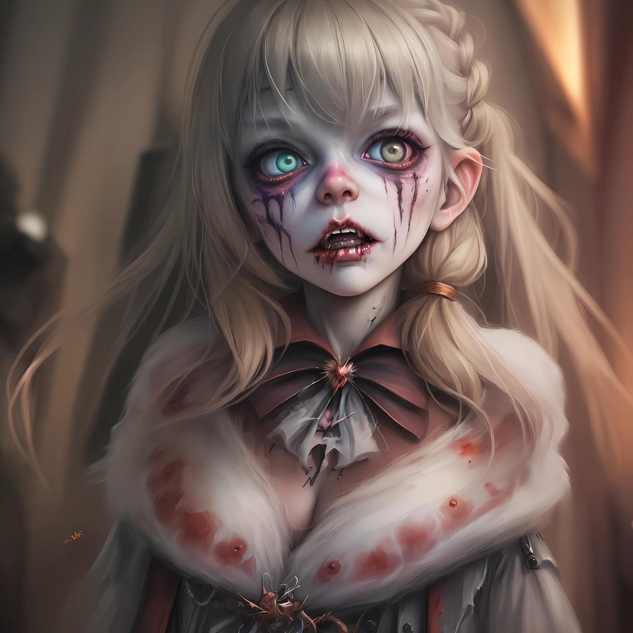 [(Dreamlikeart:1.5),(realistic cute zombie:1.3),(detailed:1.2),(trends in arstation:1.2),(digital art:1.2)]