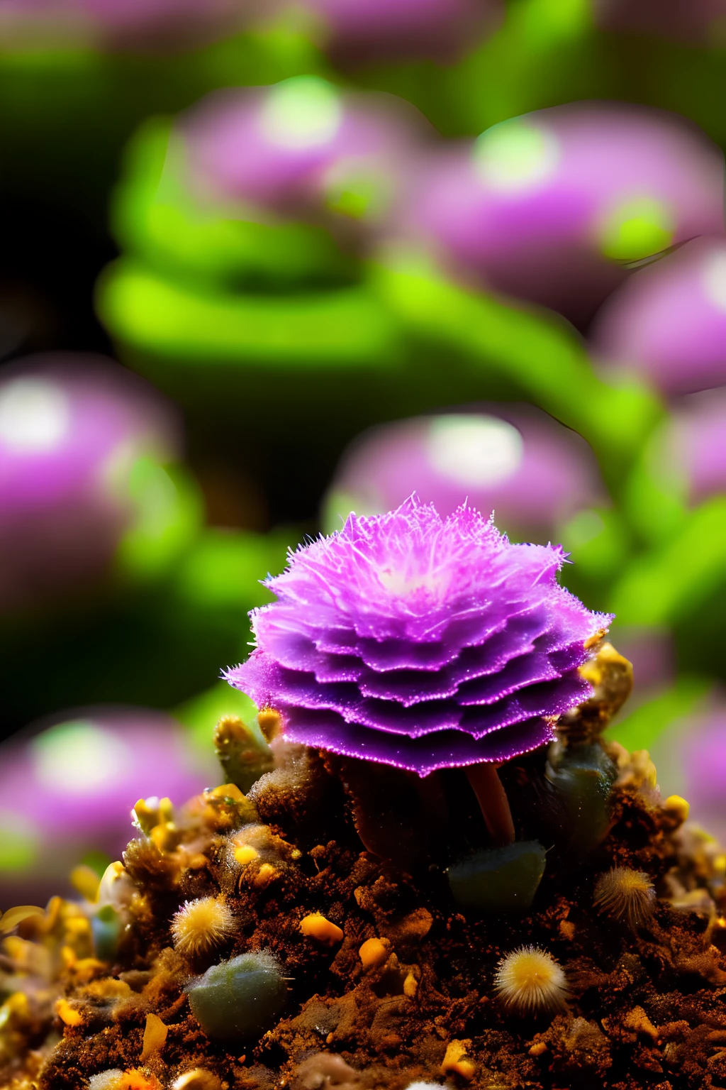 Anthill, Anthill with Night Succulent flower, magic