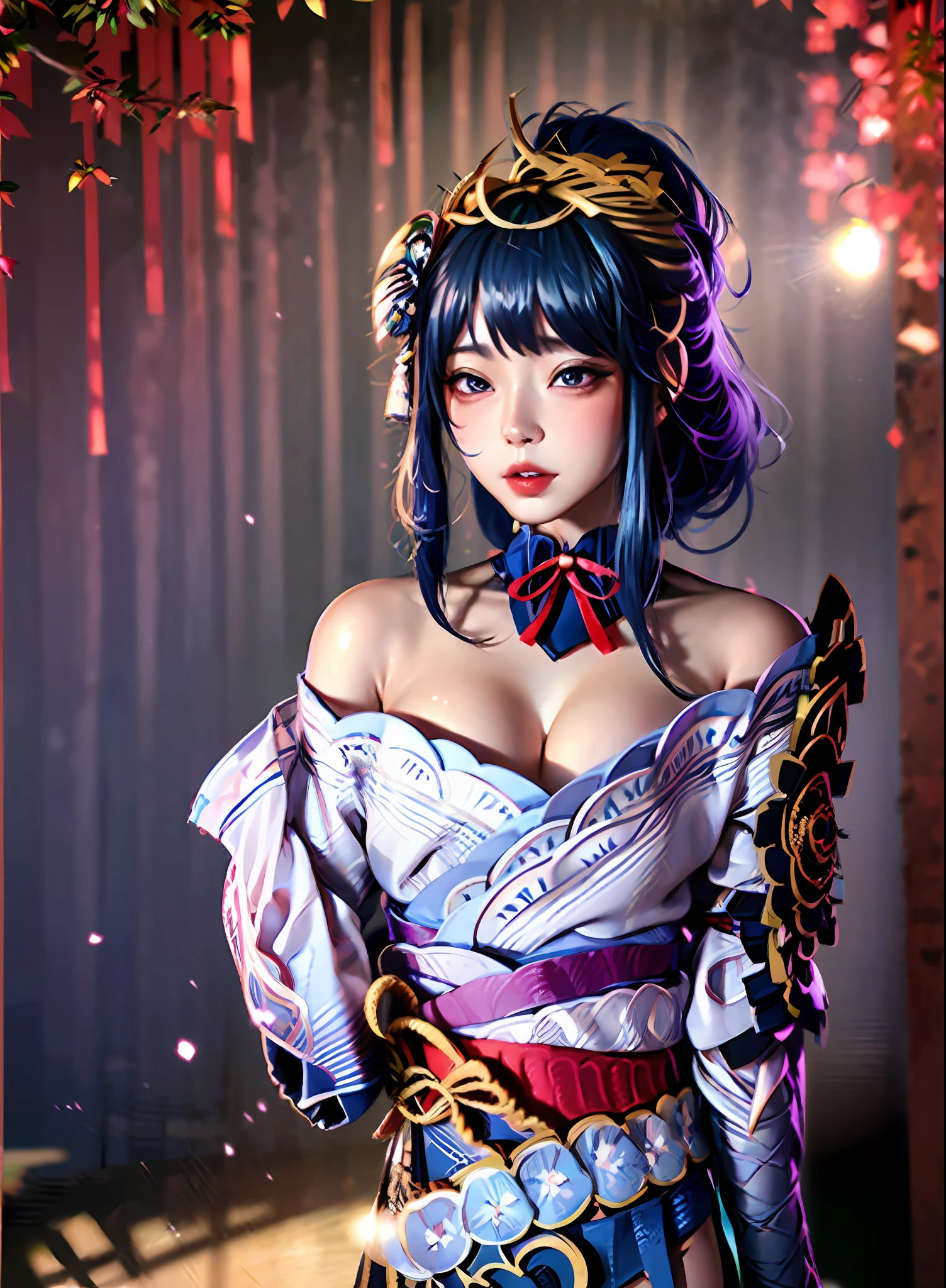 ((())),(Predecessor:1.1)),(( 😊 Exquisite clothes, Japanese clothes, hanfu, kimono, Japanese architecture, exquisite headdress, shoulder dragging suit, half_naked, sexy))
, collarbone, (small breasts: 1.3), pink, looking at the viewer, smile, fingers, masturbation, (raw photo: 1.2), ((photorealistic: 1.4)),NSFW, best quality, masterpiece, illustration, very delicate and beautiful, very detailed, CG, unity, 8k wallpaper, amazing, delicate detail, masterpiece, best quality, official art, highly detailed CG Unity 8k wallpaper, huge file size, very detailed, high resolution, very detailed, beautiful detailed girl, very detailed eyes and face, Beautiful detailed eyes, 1girl, chest open, (slender waist), perfect body, slim, long ponytail, (platinum blonde hair: 1.3), lips open, realistic light, realistic shadows, large and colorful bed, sunset, sparkling light, face, close, looking down, looking down,
