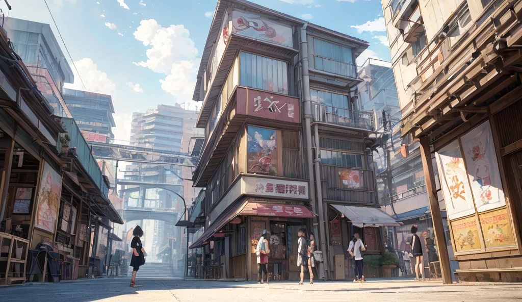 (masterpiece, best quality:1.4),(realistic anime style), (intern mall stores) , (anime scenery),
background design, (by "makoto shinkay"), high quality, highres, detail enhancement, 8k, hd