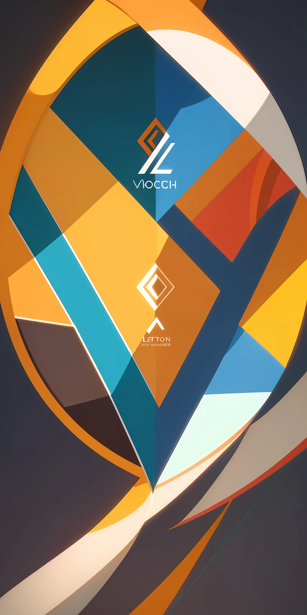 (beautiful vector logo), modern style, geometric, refined, using the pattern "volantbleau".