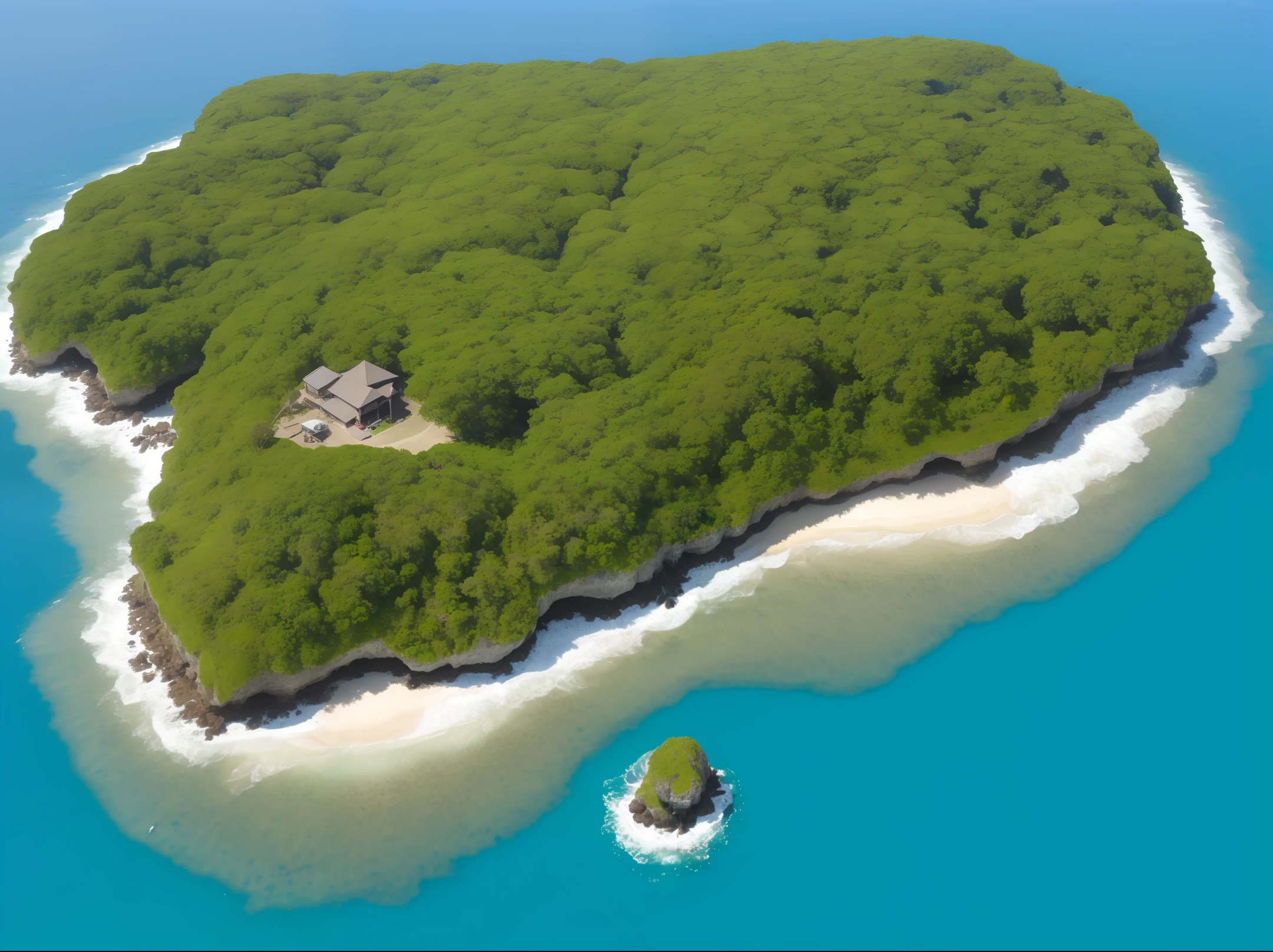turtle holding island on the top of shell
