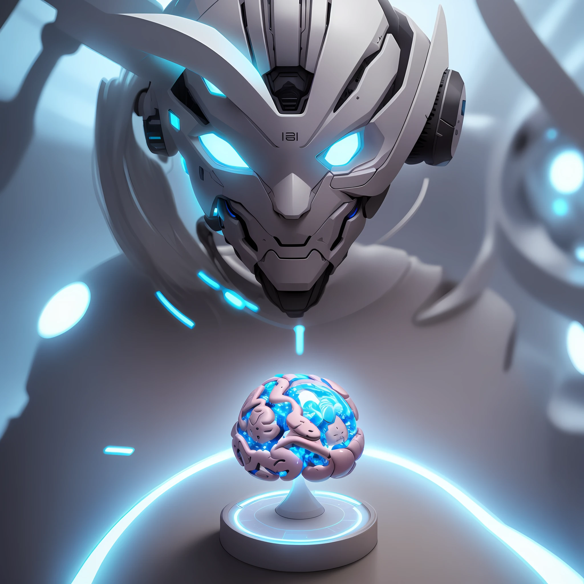 soon, to desingn AI, head of a homsm with a futuristic brain