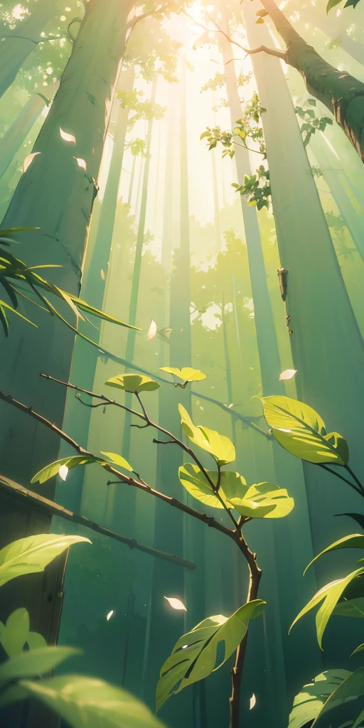 Masterpiece, best quality, (very detailed CG unity 8k wallpaper) (best quality), (best illustration), (best shadows) Nature's delicate leaves petals of various colors falling in the air light Tracking, super detailed --v6