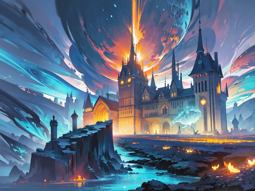 Masterpiece, High Quality, Ocean Forest, City, Fantastic Fantasy, Glowing Plants, Coral Viaduct, (Swarm of Glowing Jellyfish), (Shoal of Fish with Transparent Wings Flying in the Sky), Misty, Extreme Detail, Morning Light, Epic Composition, (Intricate Detail), (Intricate Design, Ultra Detail: 1.2), Art Station, (Masterpiece, Best Quality), Ultra HD, 32k ,castle,relic --v 6