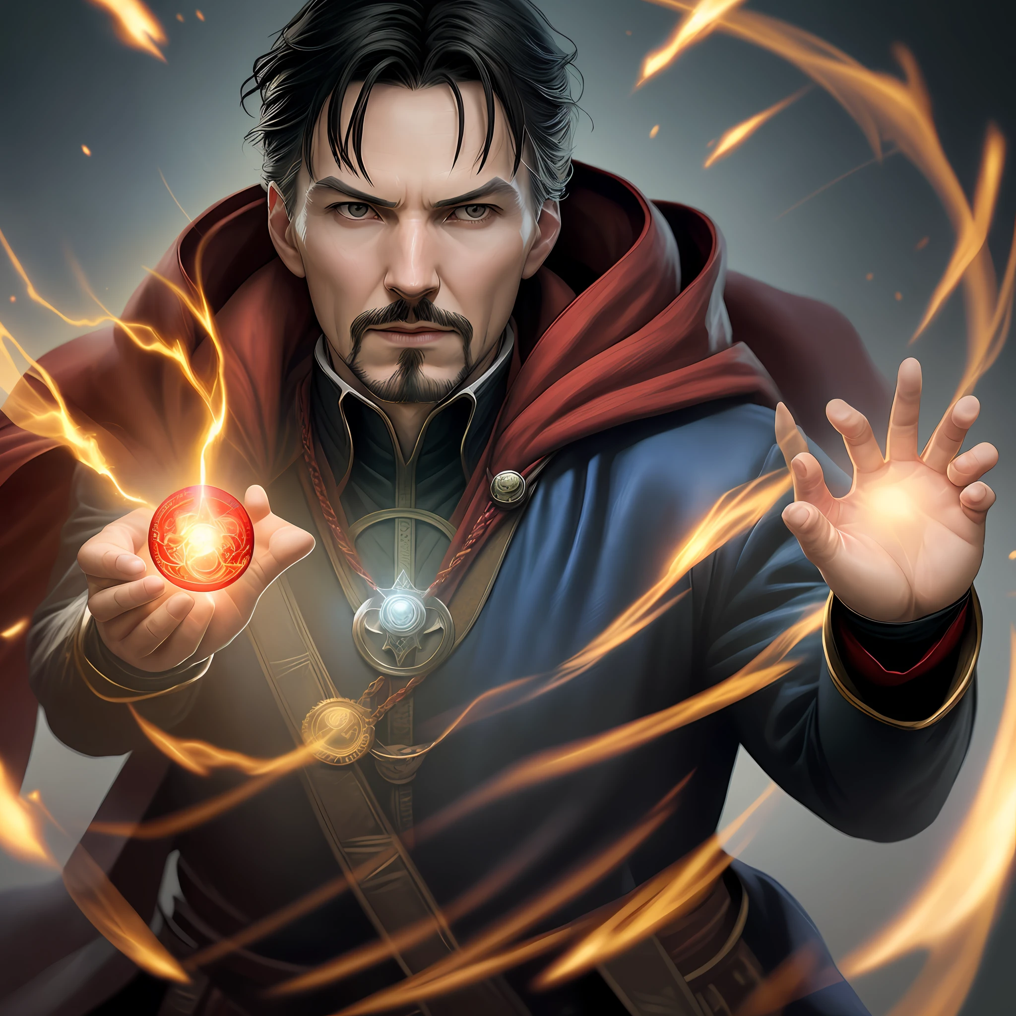 APPLY THE FACE OF THE IMAGE TO A PHOTO OF DOCTOR STRANGE USING THE COVER OF THE MOVIE