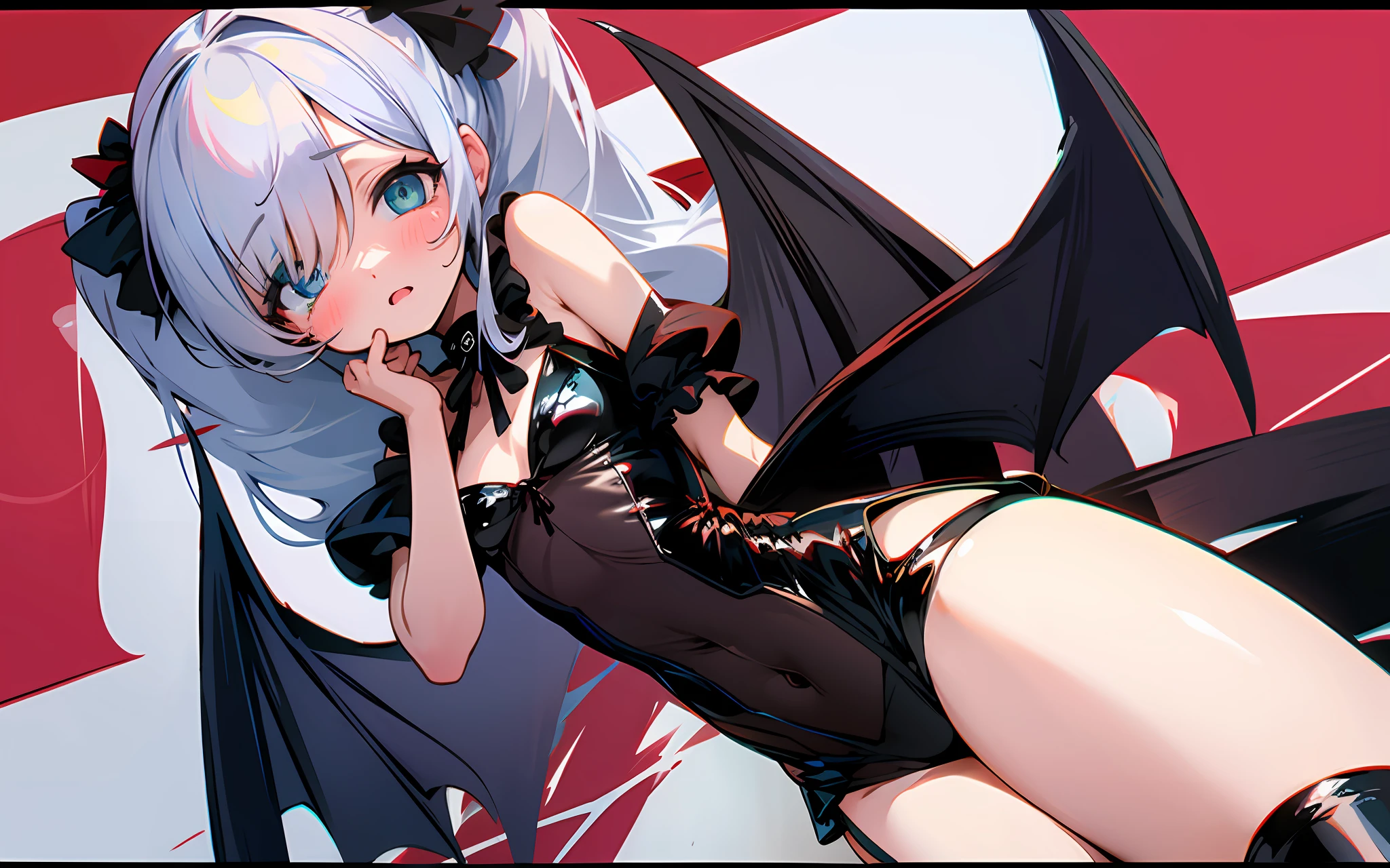 succubus, , girl,short, big eyes, cute, bent down