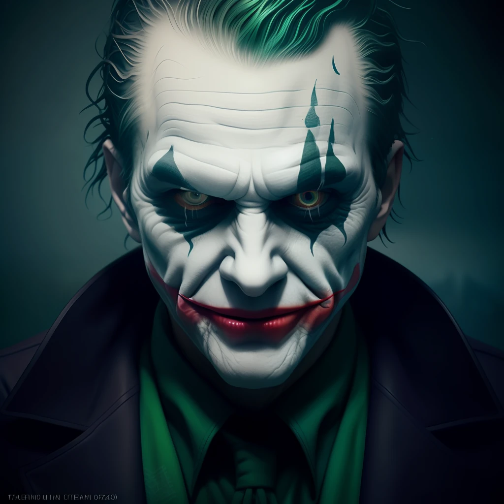 Joker in the fog, ultra realistic, concept art, intricate details, creepy, highly detailed, photorealistic, octane renderer, 8 k