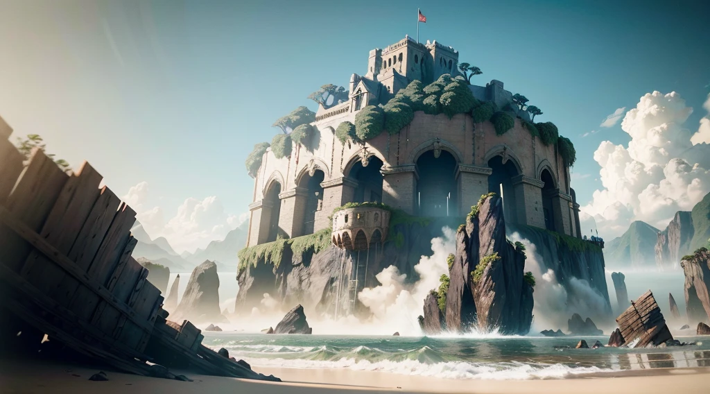 (masterpiece, best quality, hyperrealistic, octane render, unreal engine, 8k UHD), skull island
