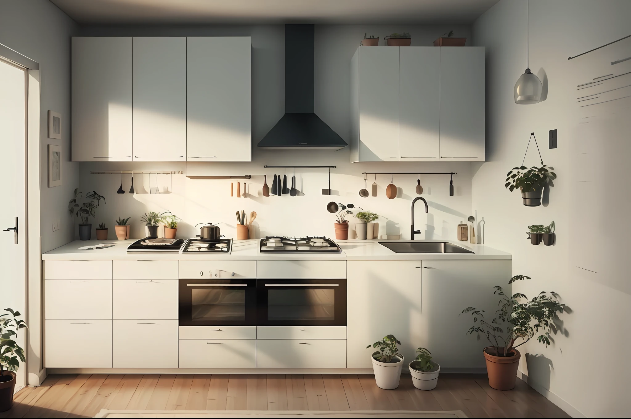((Modern Style), (IKEA Style)), (Interior Design, Home), (Realistic, Realistic), (8K, HD), (Open, Full of Sunlight), (Home, Comfort), (Light, Shadow, Objects and People)