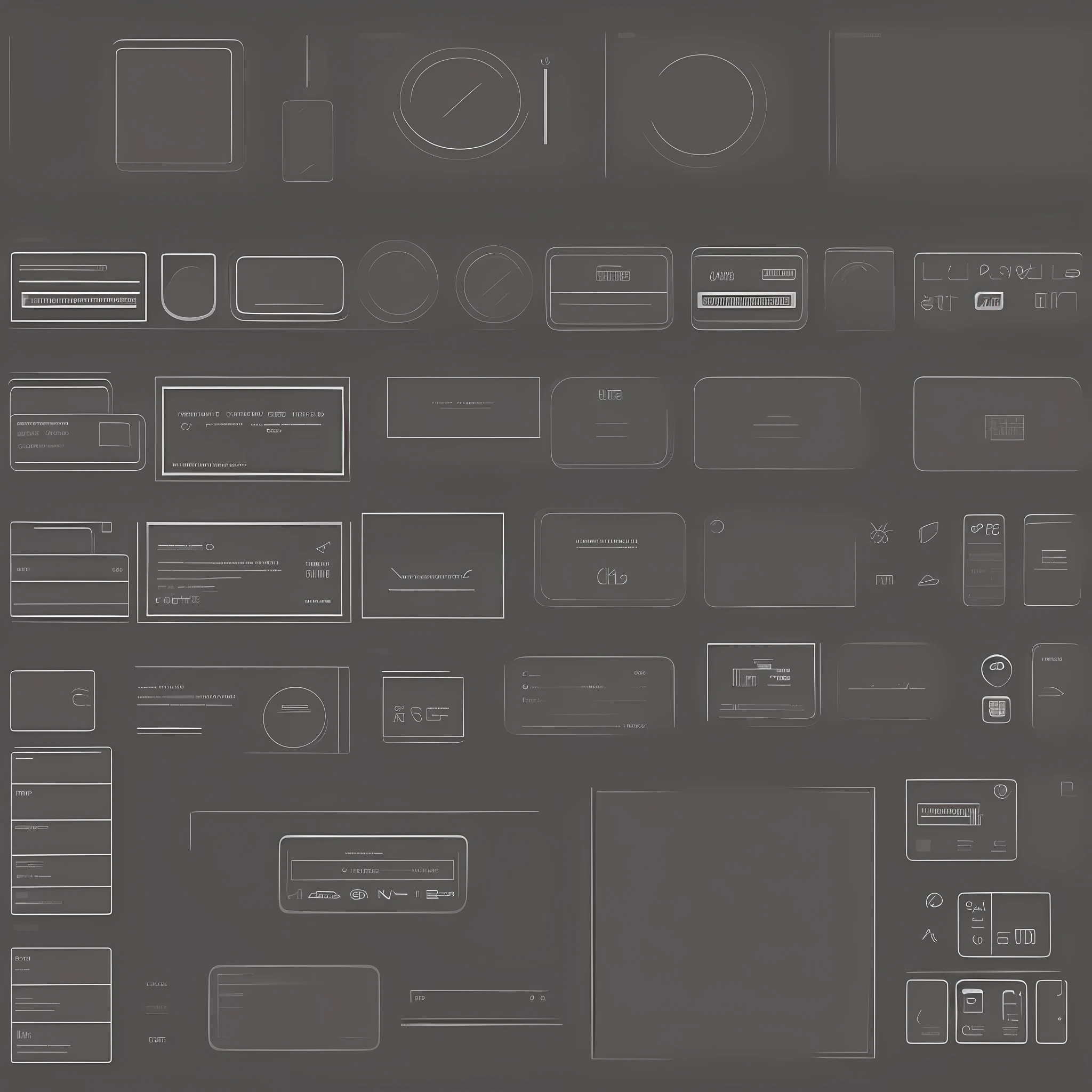 Generate a set of HTML icons, icons, vector graphics, SVGs