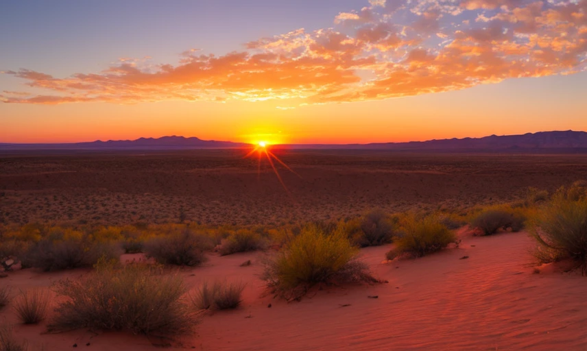 sunset desert, mesa, anthill