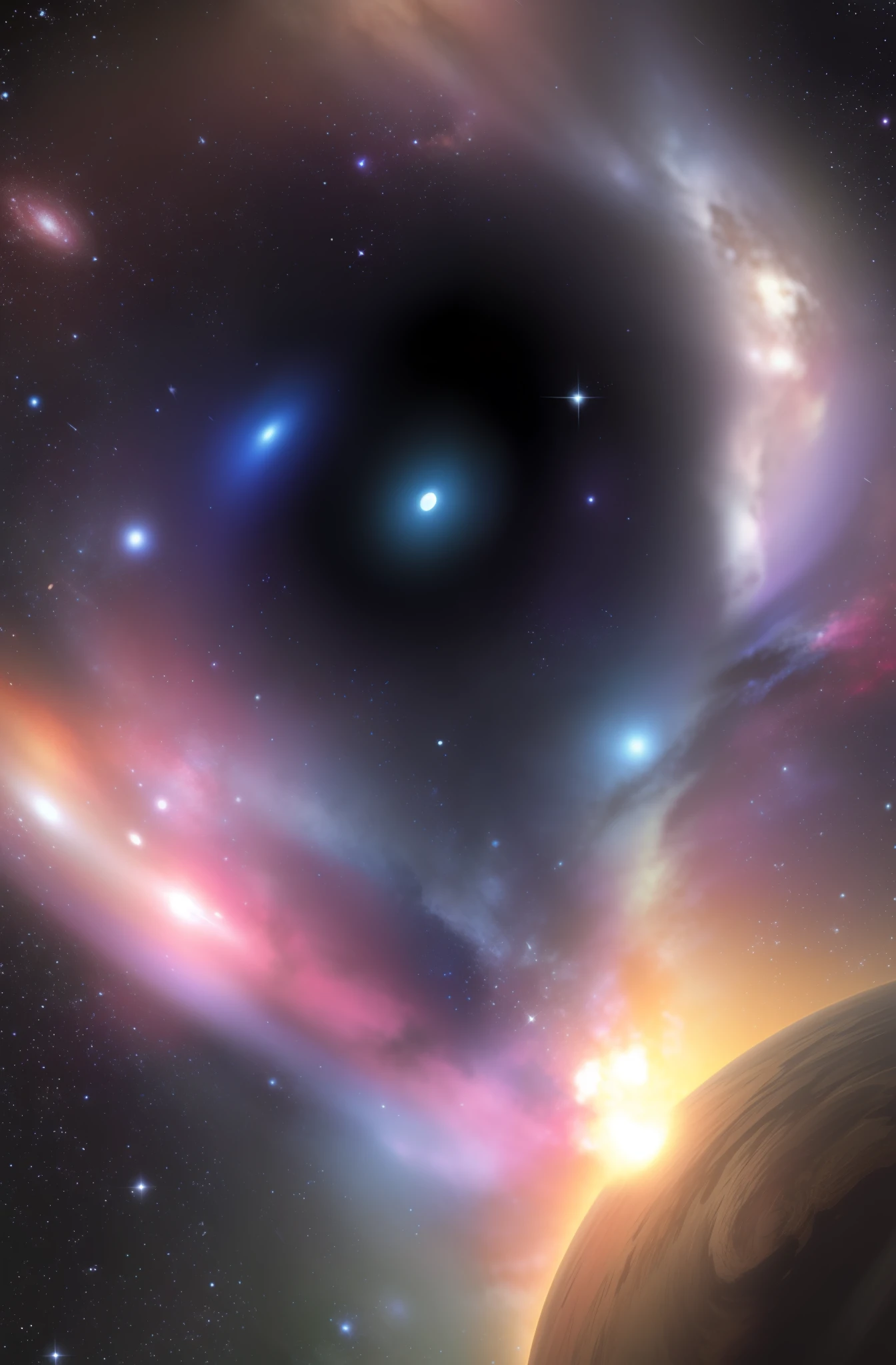 galaxy, hill, black hole