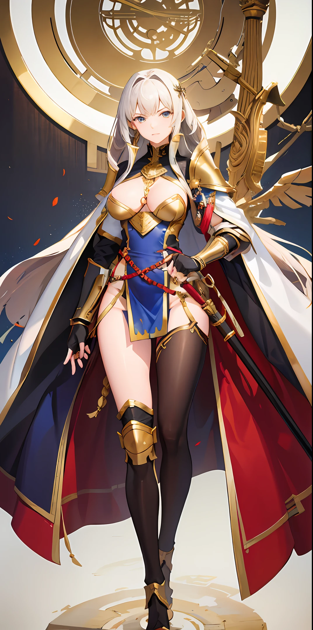 Ancient, generals, women, armor, weapons, open legs, big breasts, thigh roots, crotch bulge,