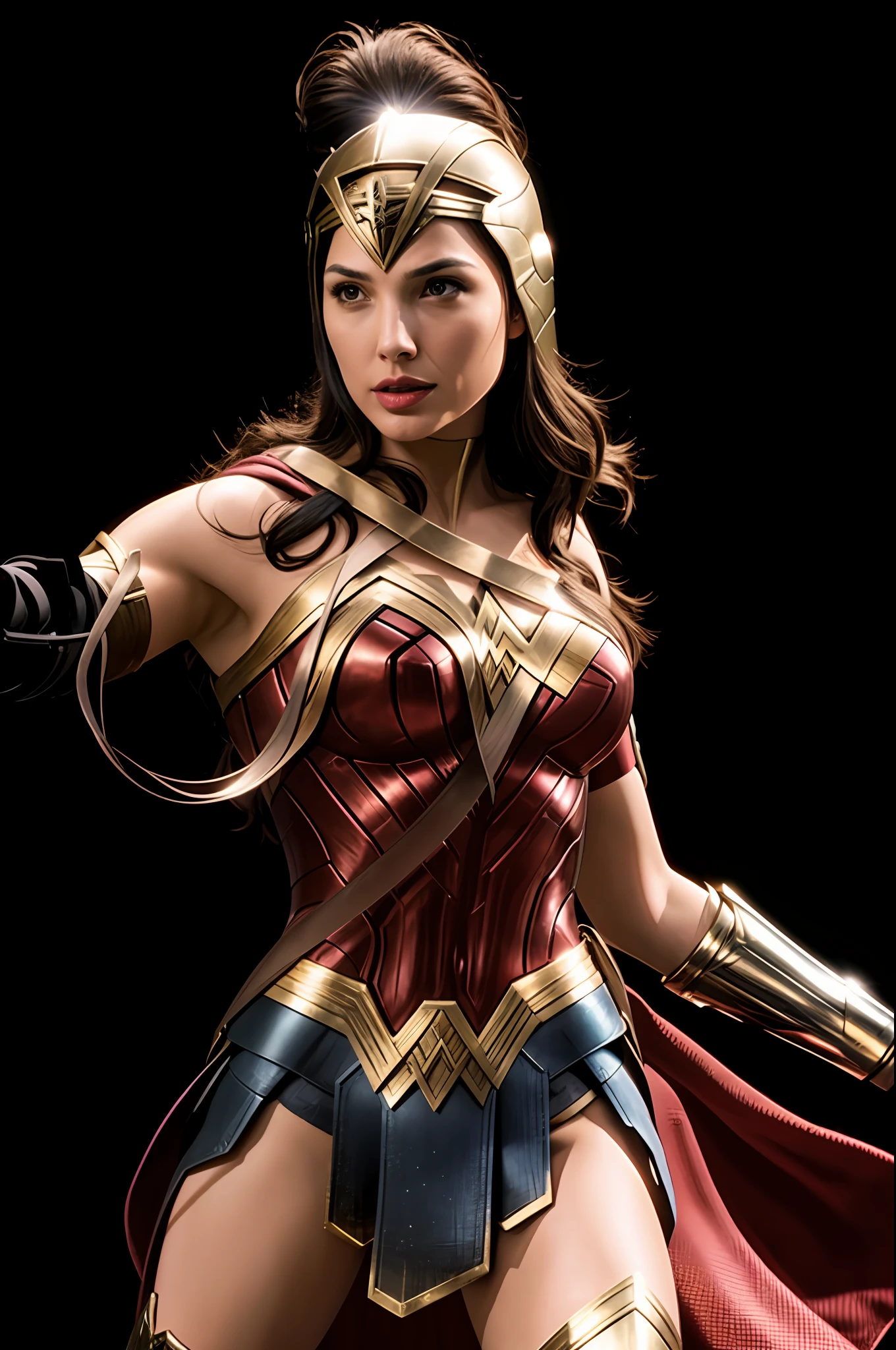 Gal gadot, wonder woman, dc comics, metal armor, golden helmet