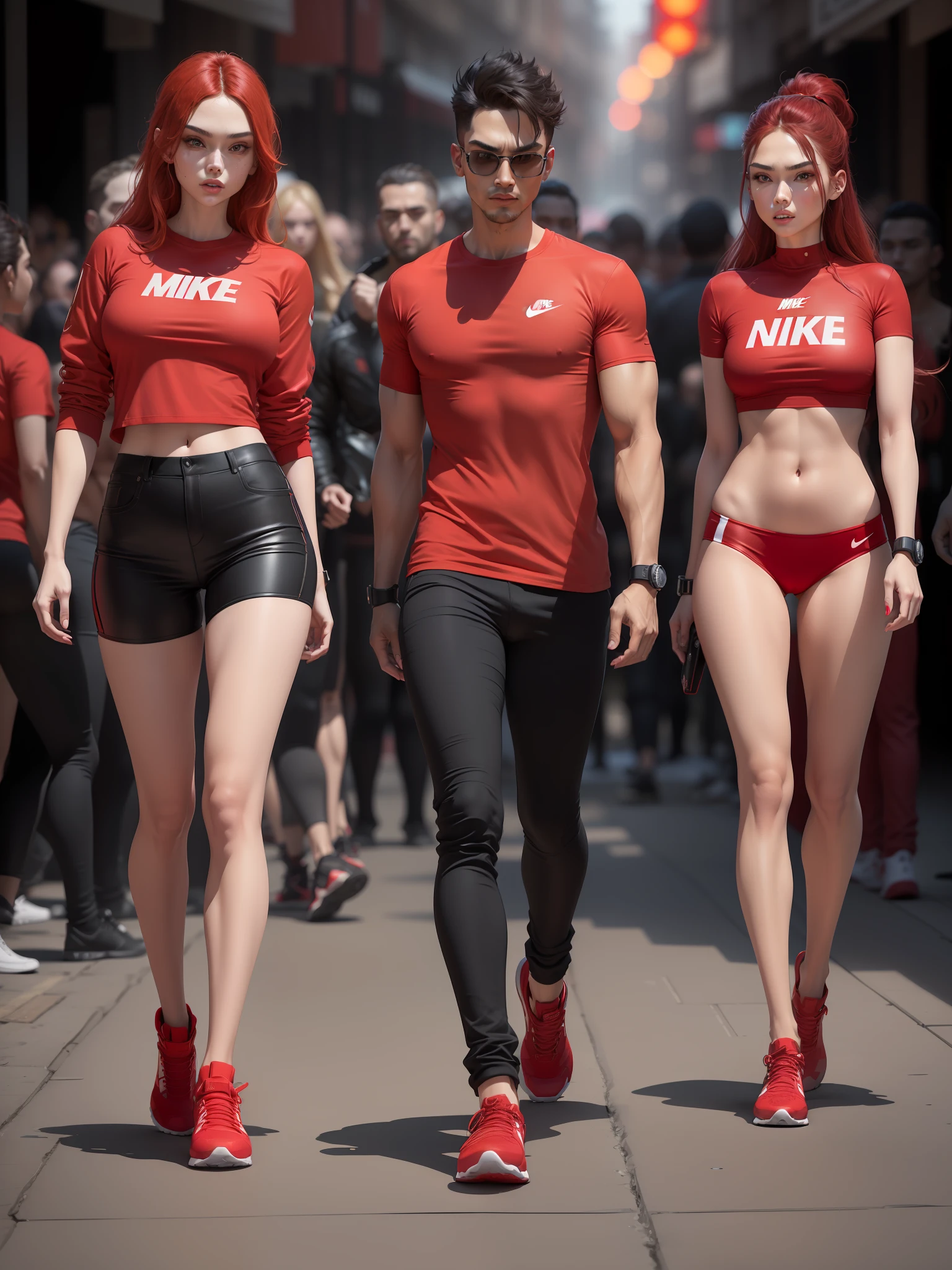 ((Red T-shirt: 1.3) + (Fashion: 1.1) + (New Trend: 1.2)), (Nike logo), (Corona rendering), ((Winter Down Jacket Concept + Concept Art Design): 1.3), (8K: 1.3), (2:3 aspect ratio + warm color Q2), (750 pixels), ((Fashion elements) :( 1.1 + red T-shirt blends with fashion elements)), (Dynamic: 5)