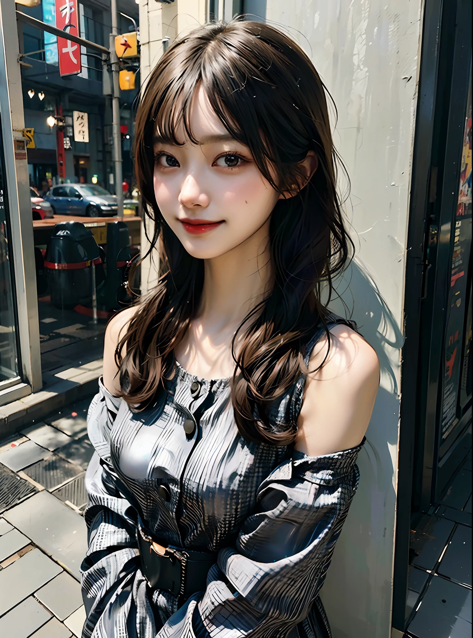 Full Body Shop, Korean Women, (Masterpiece, Pretty Person, Polluted Smile), Virtual YouTube, Detailed Skin Texture, Detailed Cloth Texture, Beautifully Detailed Face, Masterpiece, Clavicle,
