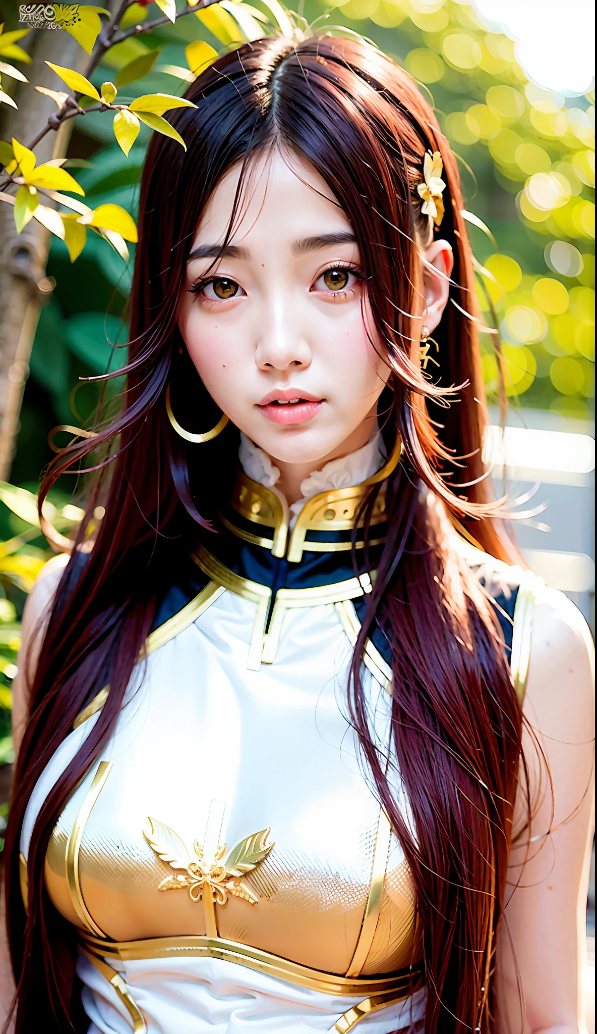 Asian women araffe with long and red hair gorgeous korean girl, beautiful korean woman, beautiful south korean woman, korean girl,