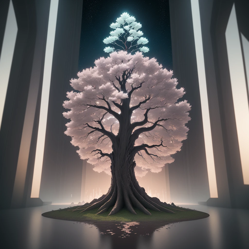 Tree of Life, works by Tooth Wuu and Wlop and Beeple, Octane rendering, Trends on ArtStation, Greg Rukowski's very coherent symmetrical artwork, deep field, Unreal Engine, film, surrealism, high detail, octane cinema 4d rendering, a 2 4 photography, 8 k, (masterpiece: 1.2), (best quality: 1.2)