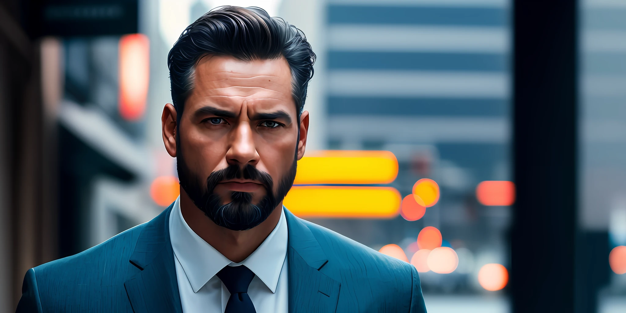 one handsome businessman, full body, navy blue suit, light blue shirt, fit, walking down the street, photorealistic, photo, masterpiece, realistic, realism, photorealism, high contrast, photorealistic digital art trending on Artstation 8k HD high definition detailed realistic, detailed, skin texture, hyper detailed, realistic skin texture, armature, best quality, ultra high res, (photorealistic:1.4),, high resolution, detailed, raw photo, sharp re, by lee jeffries nikon d850 film stock photograph 4 kodak portra 400 camera f1.6 lens rich colors hyper realistic lifelike texture dramatic lighting unrealengine trending on artstation cinestill 800,