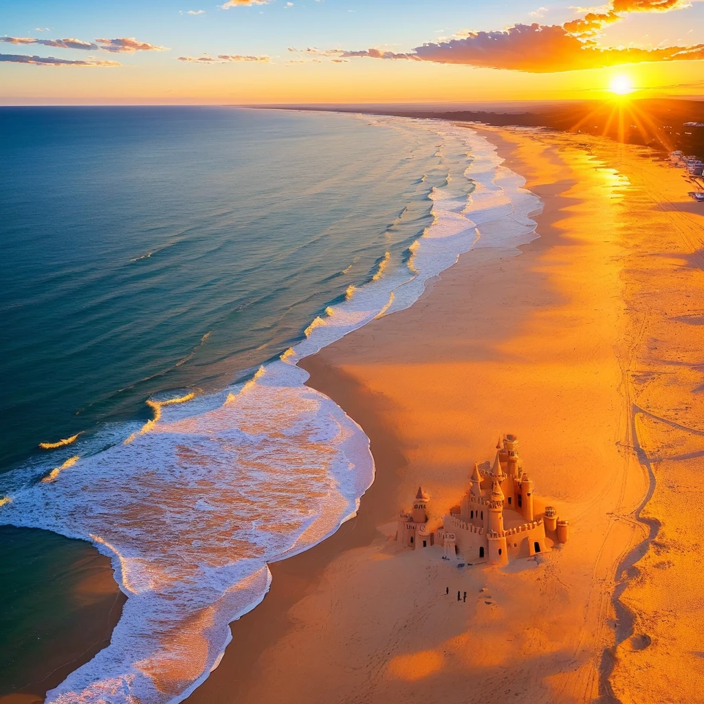 The paths of footprints on the beach