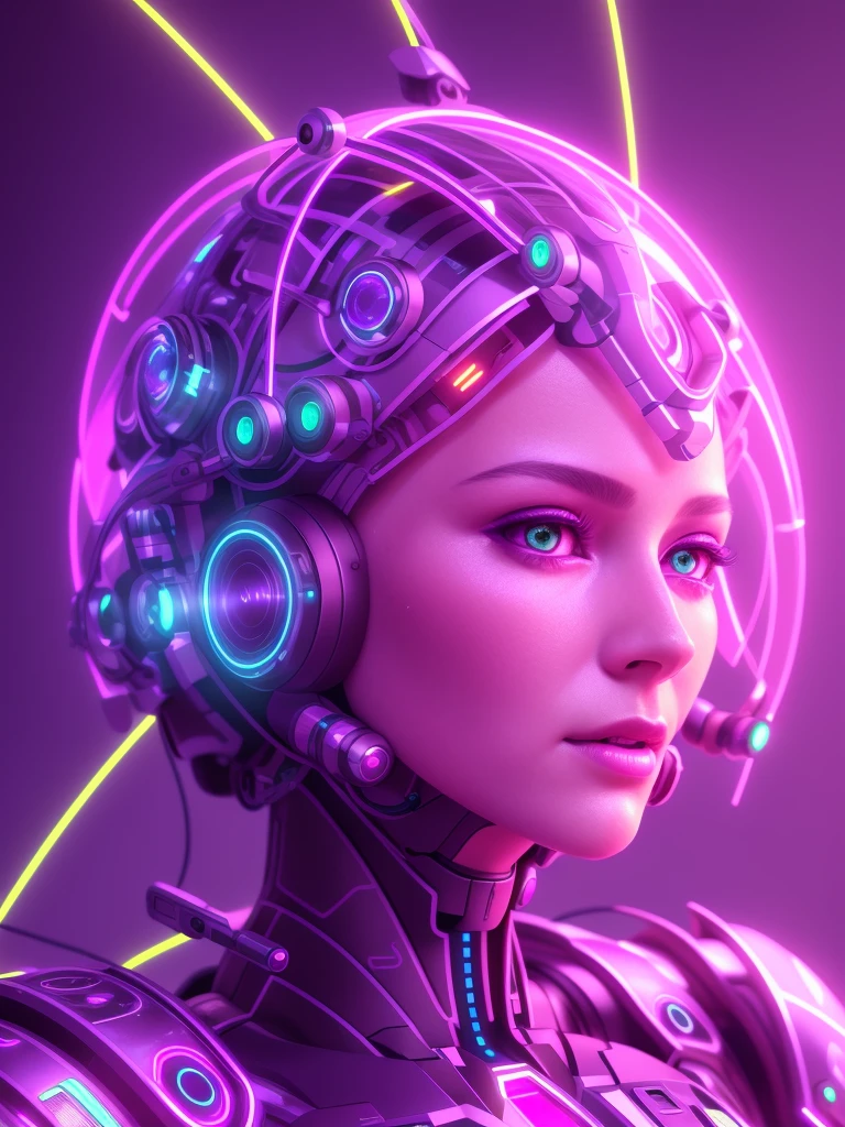 futuristic woman with headphones and glowing lights in her hair, portrait beautiful sci - fi girl, cute cyborg girl, beutiful girl cyborg, cyborg girl, cyborg - girl, portrait of a sci - fi woman, beautiful cyborg girl, 3 d render character art 8 k, beautiful female android, perfect cyborg female, wlop. scifi, sci-fi android female