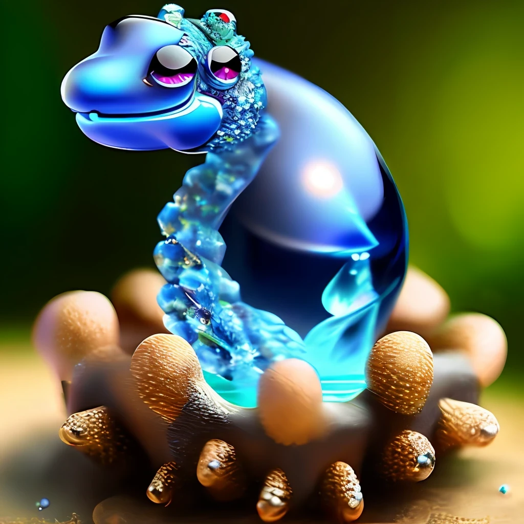 crystalized water droplet jewel dragon anthill fantasy semirealistic