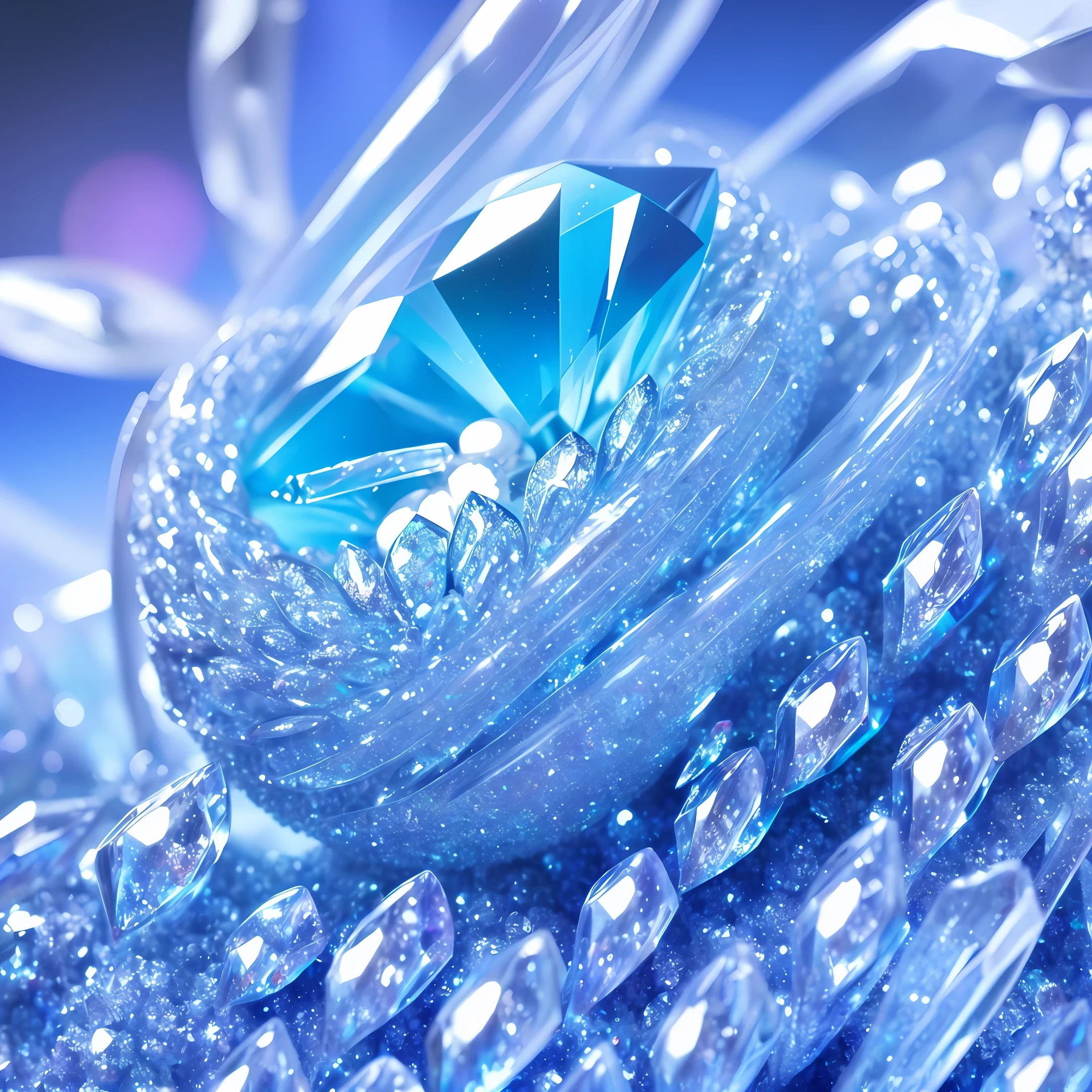 crystalized water droplet jewel dragon anthill fantasy semirealistic