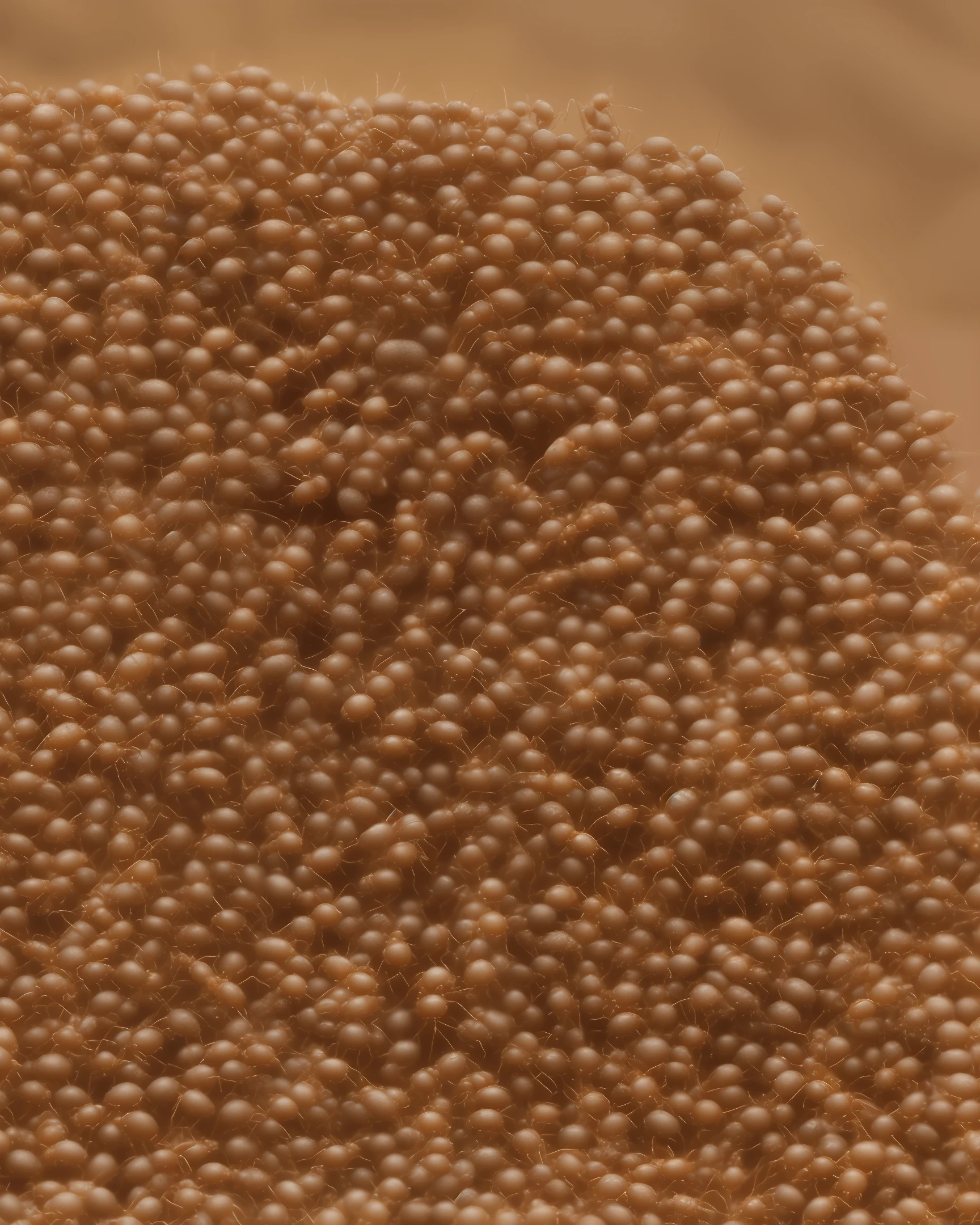 ant queen on top swarmed by other ants anthill semirealistic